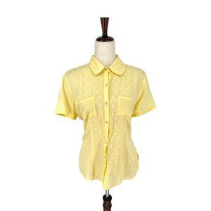 Vintage Alexandra Barlette Polka Dot Button Up Shirt | Extra Large